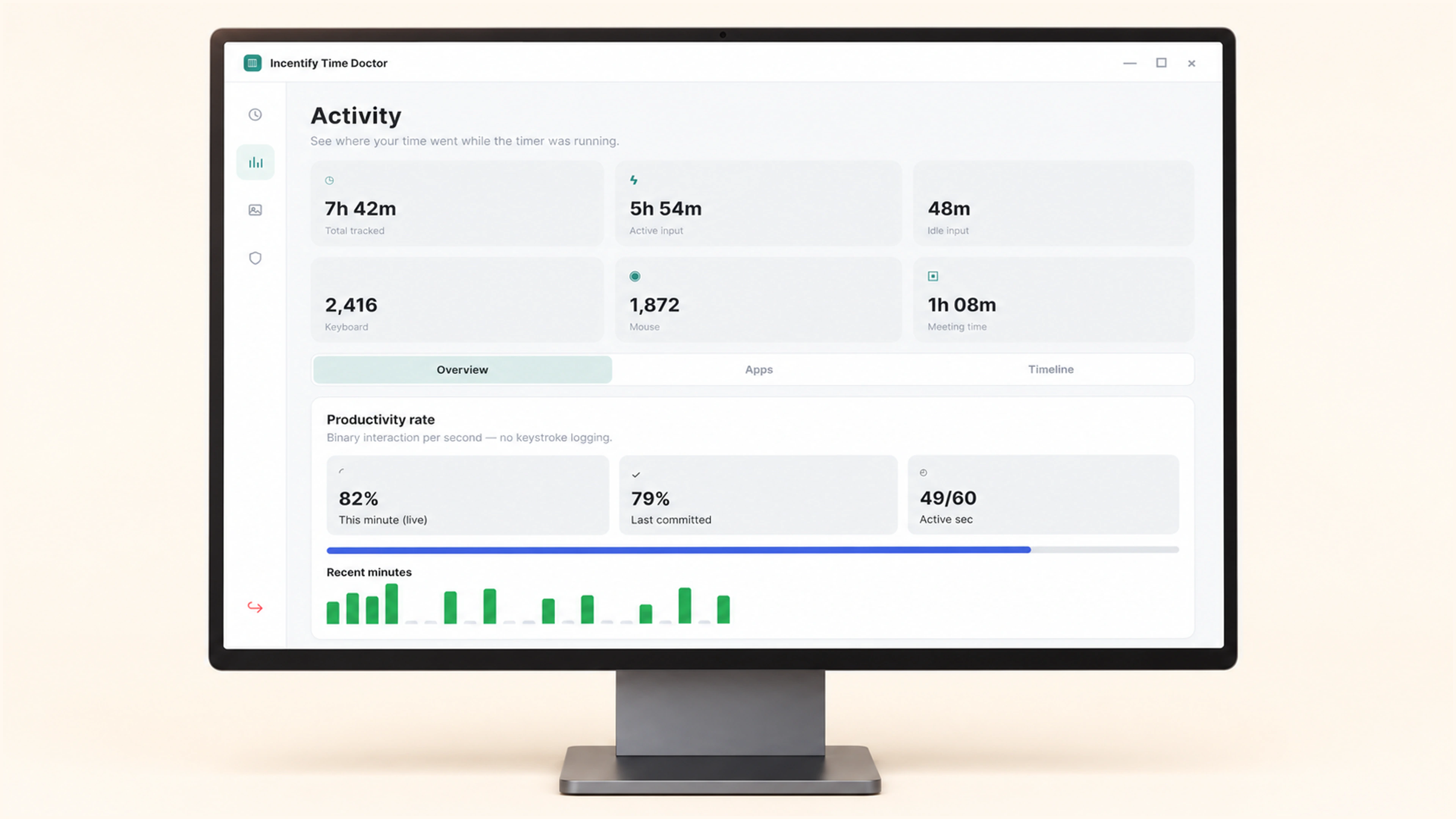 Desktop Tracker: Activity Tracker reconciles the whole workday.