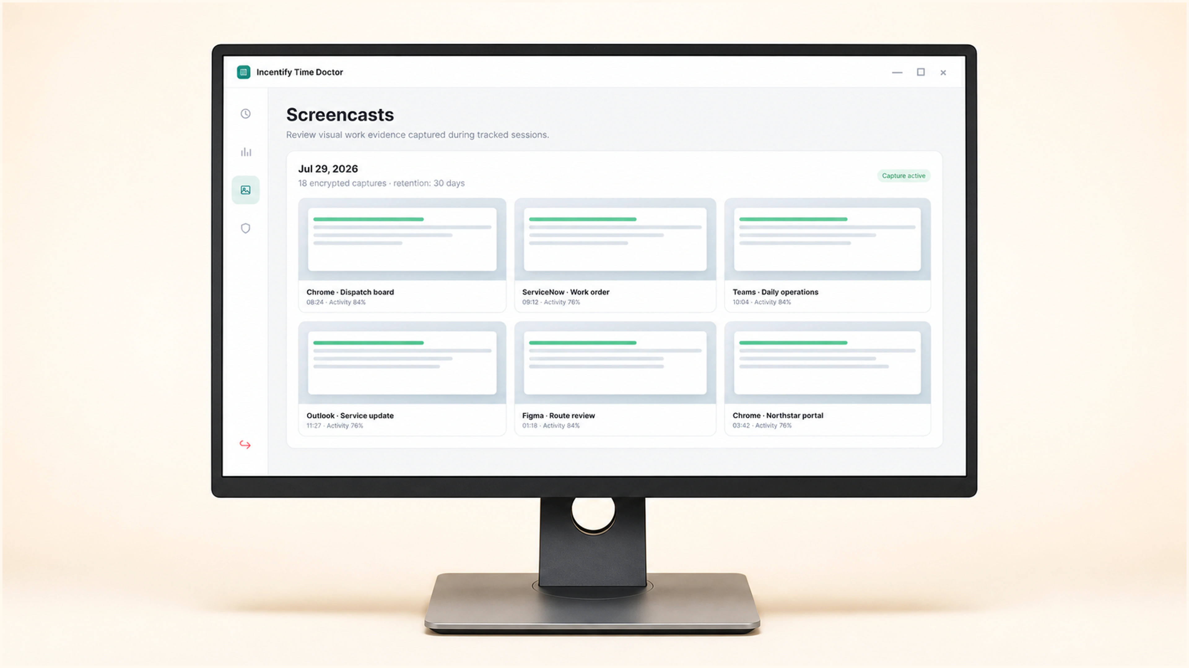 Desktop Tracker: Screencasts preserve continuous context responsibly.