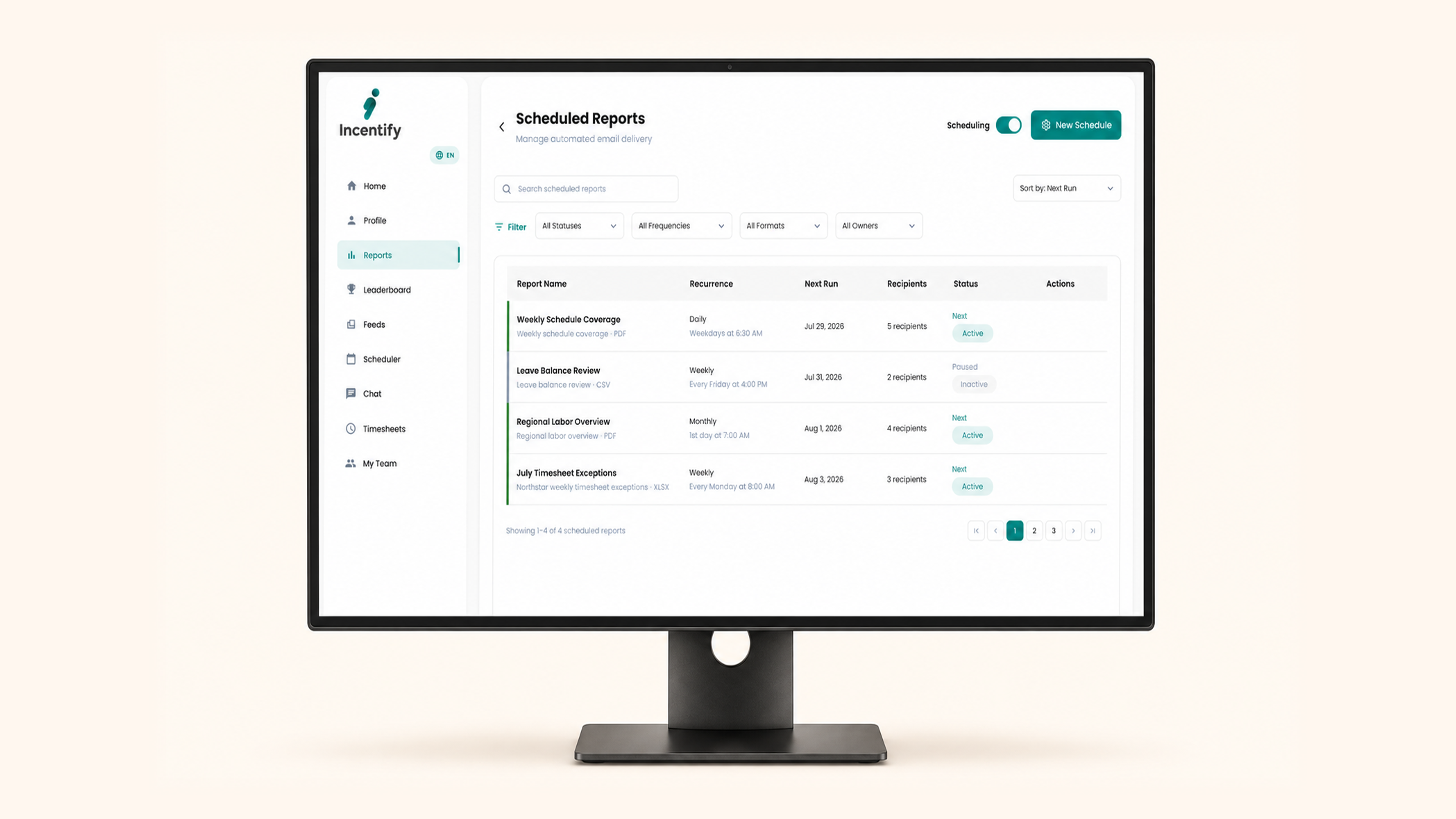 Reports: Scheduled Reports arrive before anyone has to ask.