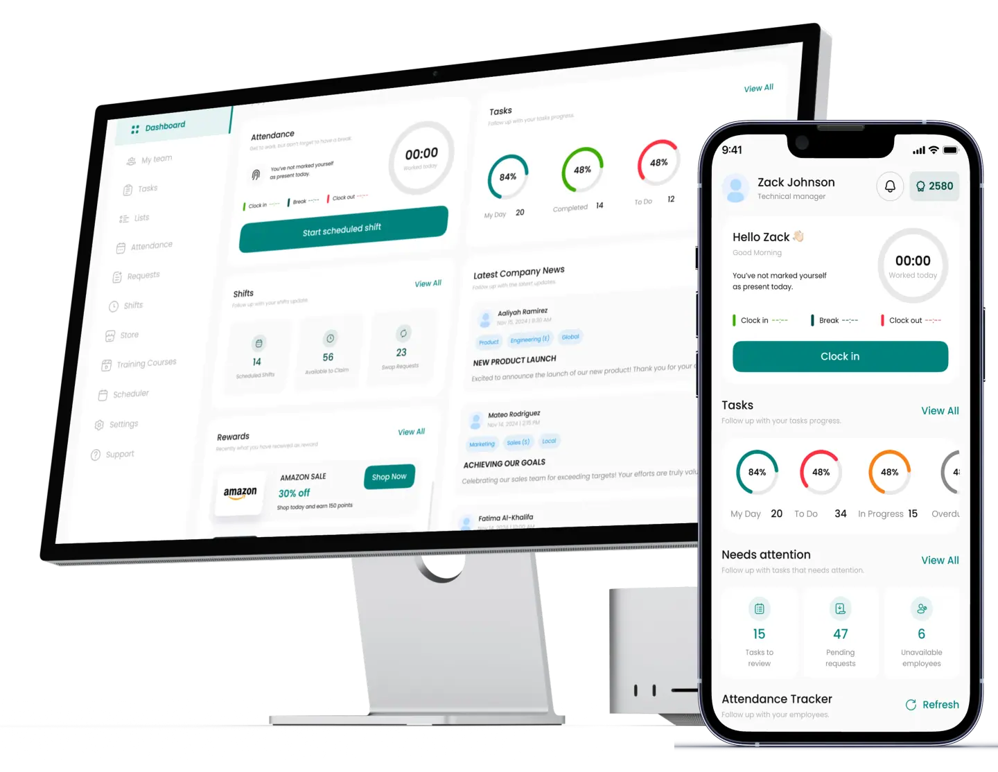 Incentify scheduling and mobile experience